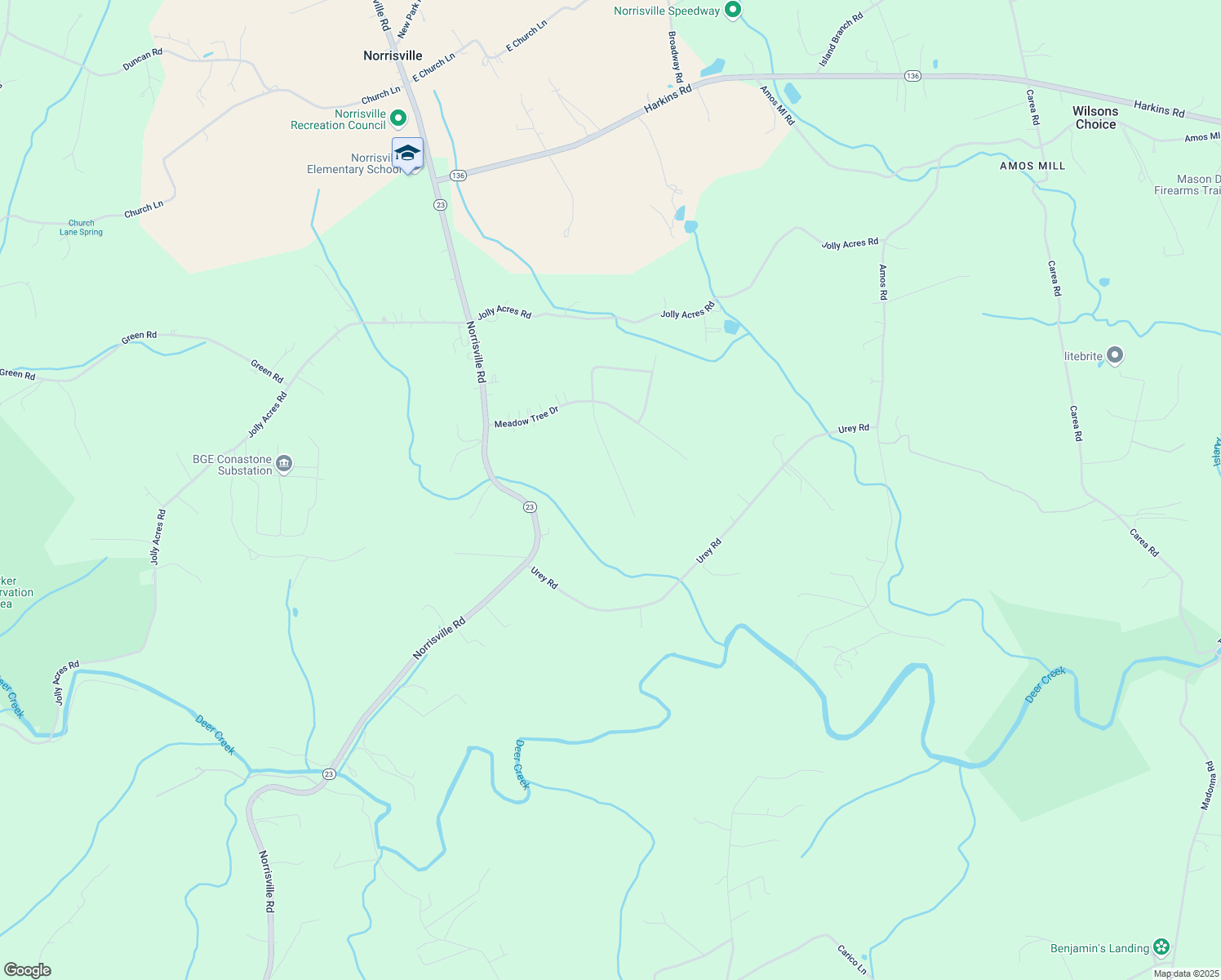 map of restaurants, bars, coffee shops, grocery stores, and more near 5110 Meadowview Drive in White Hall