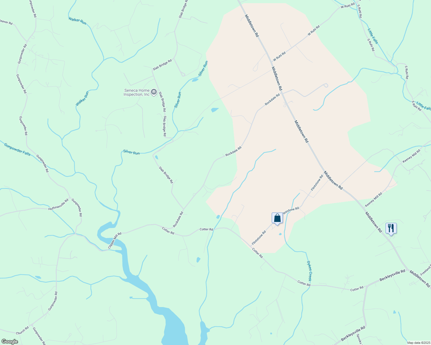 map of restaurants, bars, coffee shops, grocery stores, and more near 3019 Rockdale Road in Freeland