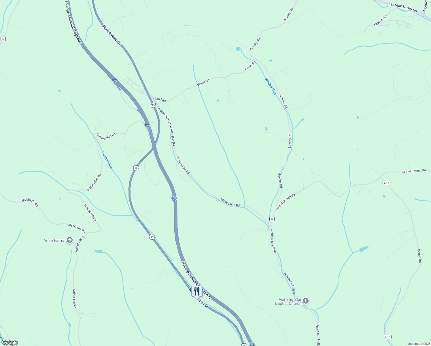 map of restaurants, bars, coffee shops, grocery stores, and more near 431 Number 8 Hollow in Morgantown