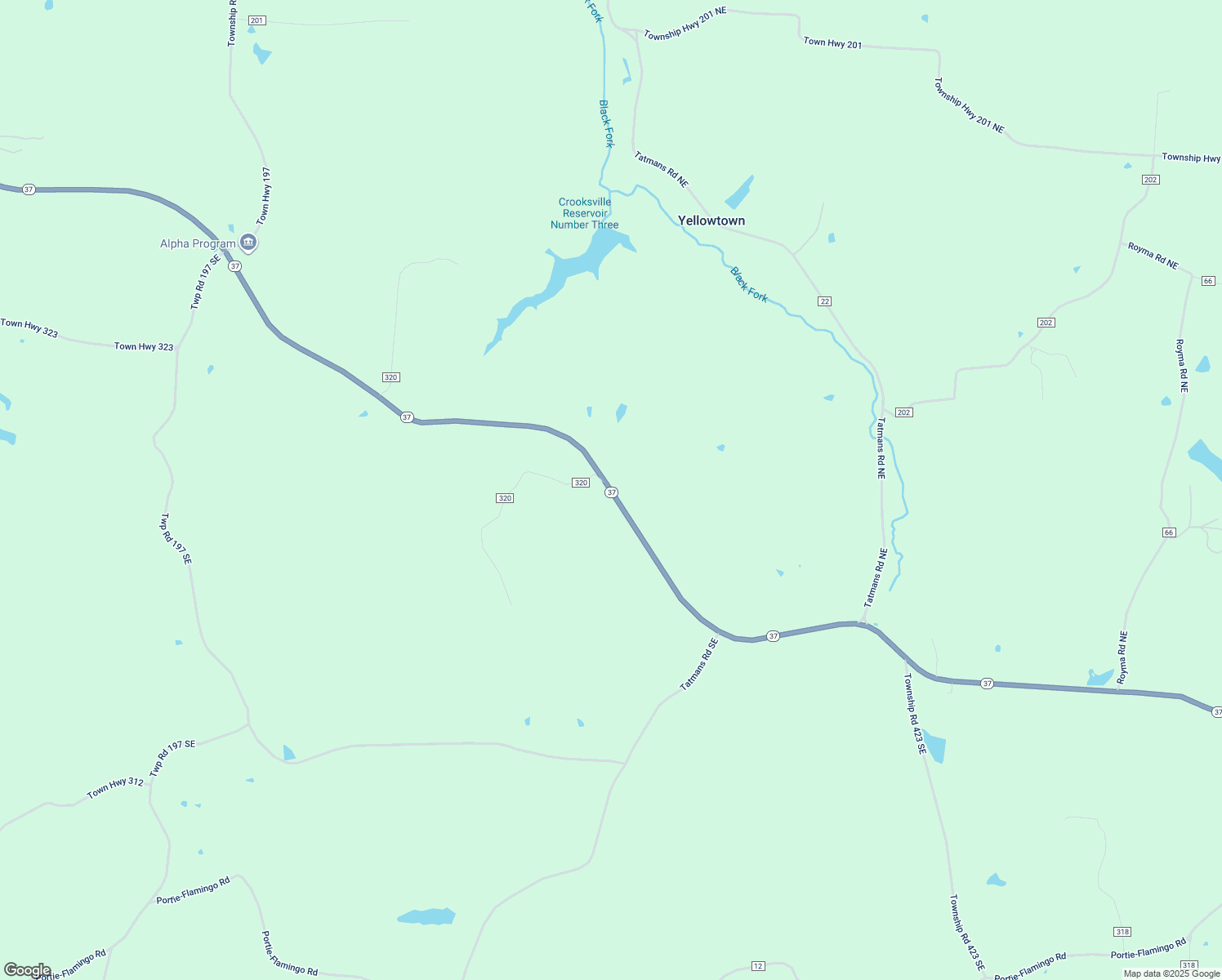 map of restaurants, bars, coffee shops, grocery stores, and more near 13688-13998 Ohio 37 in Crooksville