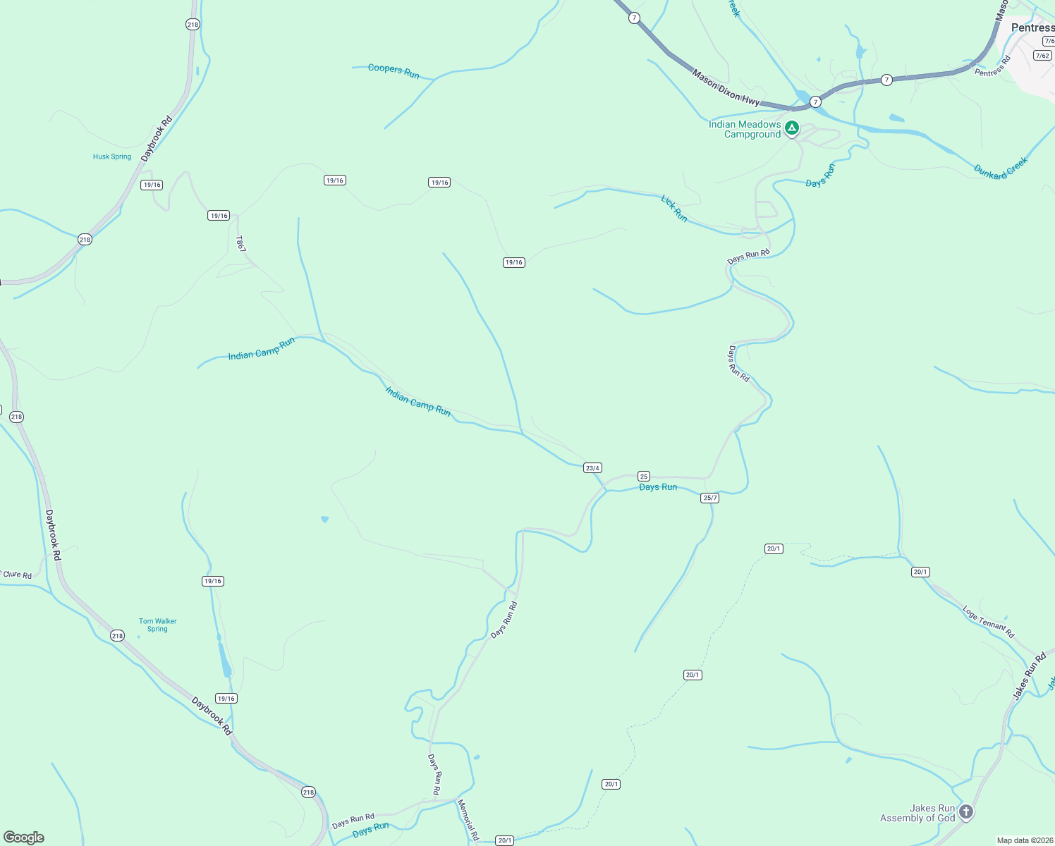 map of restaurants, bars, coffee shops, grocery stores, and more near 102 Indian Camp Road in Fairview