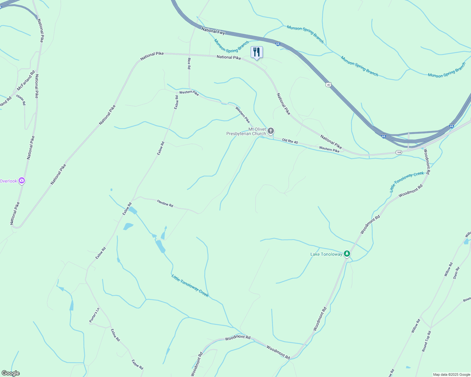 map of restaurants, bars, coffee shops, grocery stores, and more near in Hancock