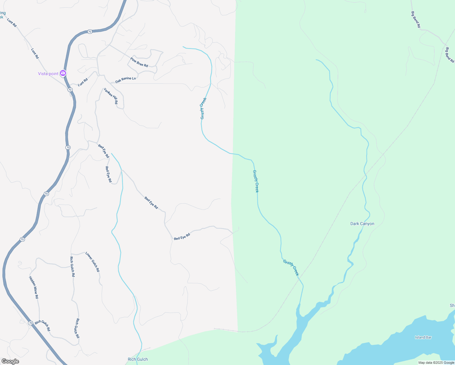 map of restaurants, bars, coffee shops, grocery stores, and more near 10294 Red Eye Road in Oroville