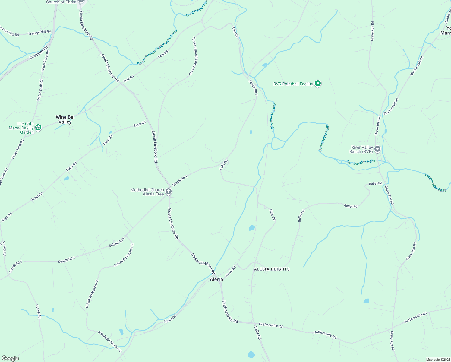 map of restaurants, bars, coffee shops, grocery stores, and more near 4354 Falls Road in Manchester