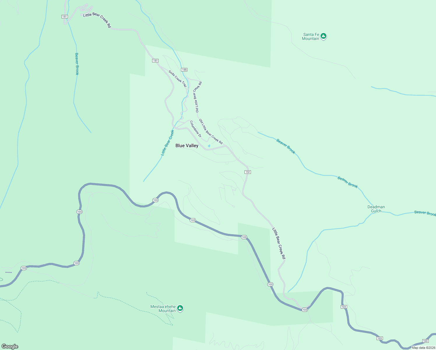 map of restaurants, bars, coffee shops, grocery stores, and more near 219 Timber Trail in Idaho Springs