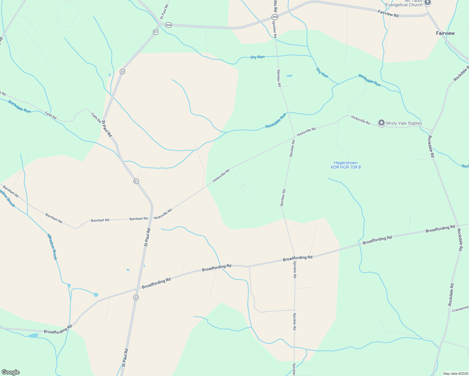 map of restaurants, bars, coffee shops, grocery stores, and more near 14443 Hicksville Road in Clear Spring