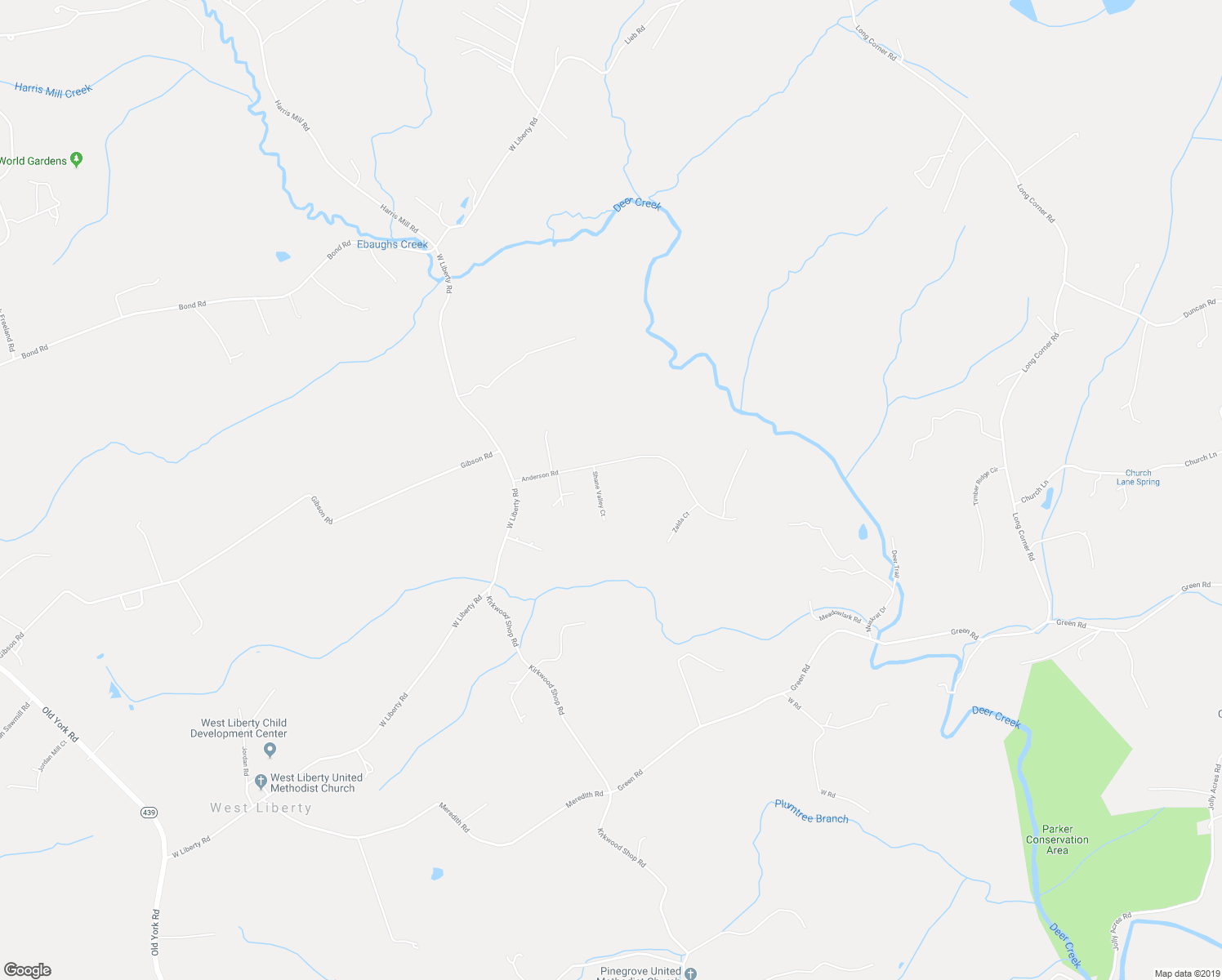 map of restaurants, bars, coffee shops, grocery stores, and more near 3 Shane Valley Court in White Hall