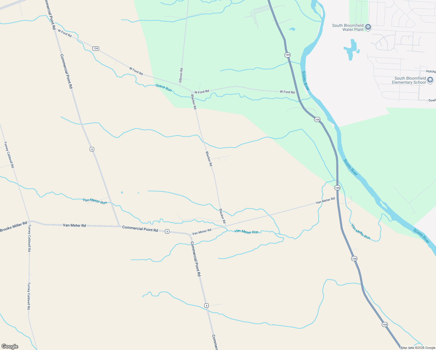 map of restaurants, bars, coffee shops, grocery stores, and more near 16270 Blacker Road in Ashville