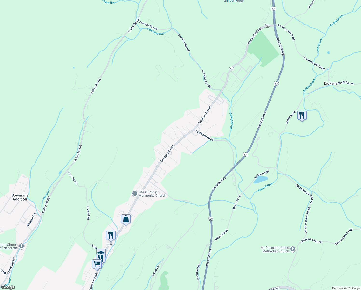 map of restaurants, bars, coffee shops, grocery stores, and more near 13106 Judy Lane Northeast in Cumberland
