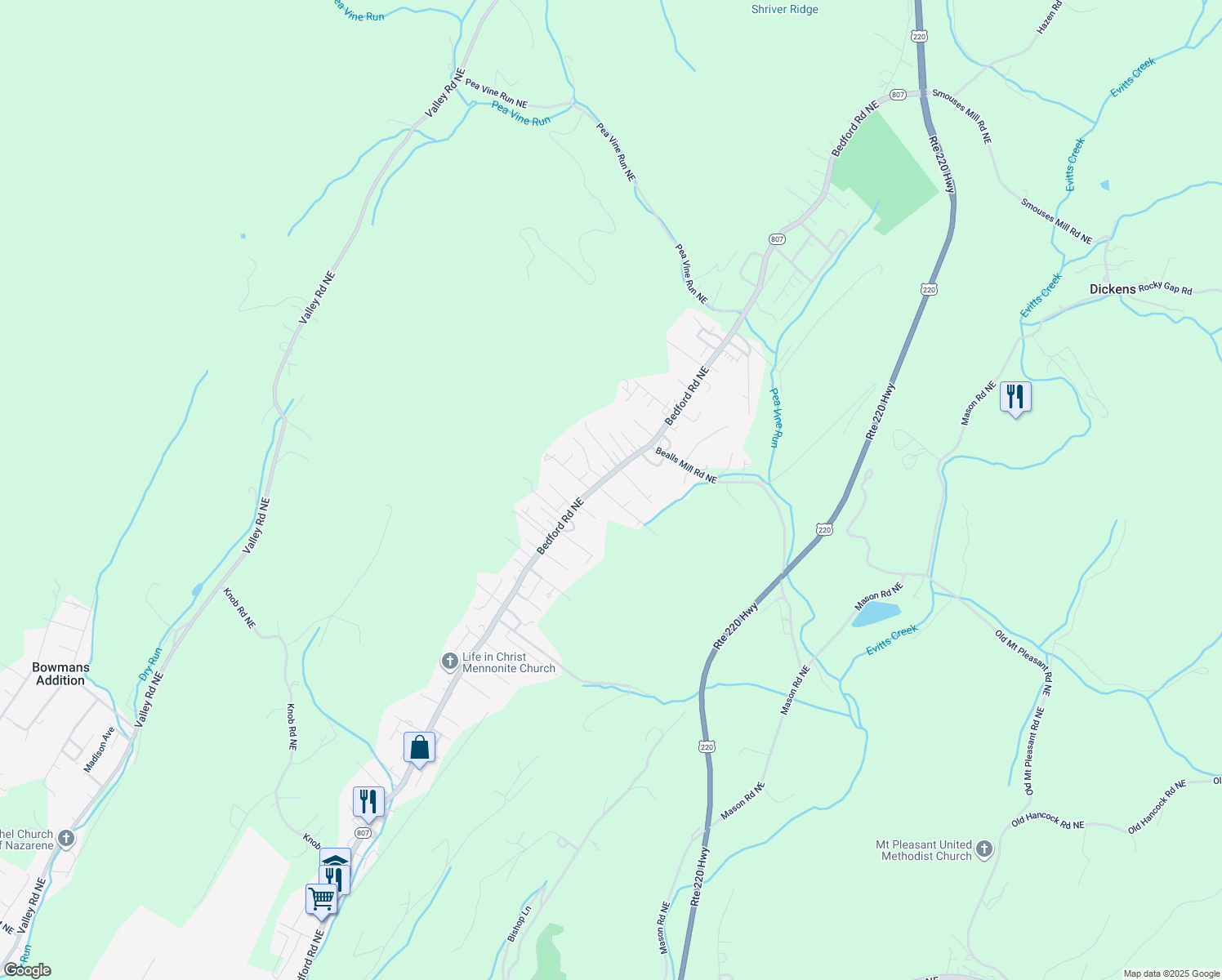 map of restaurants, bars, coffee shops, grocery stores, and more near 13106 Judy Lane Northeast in Cumberland