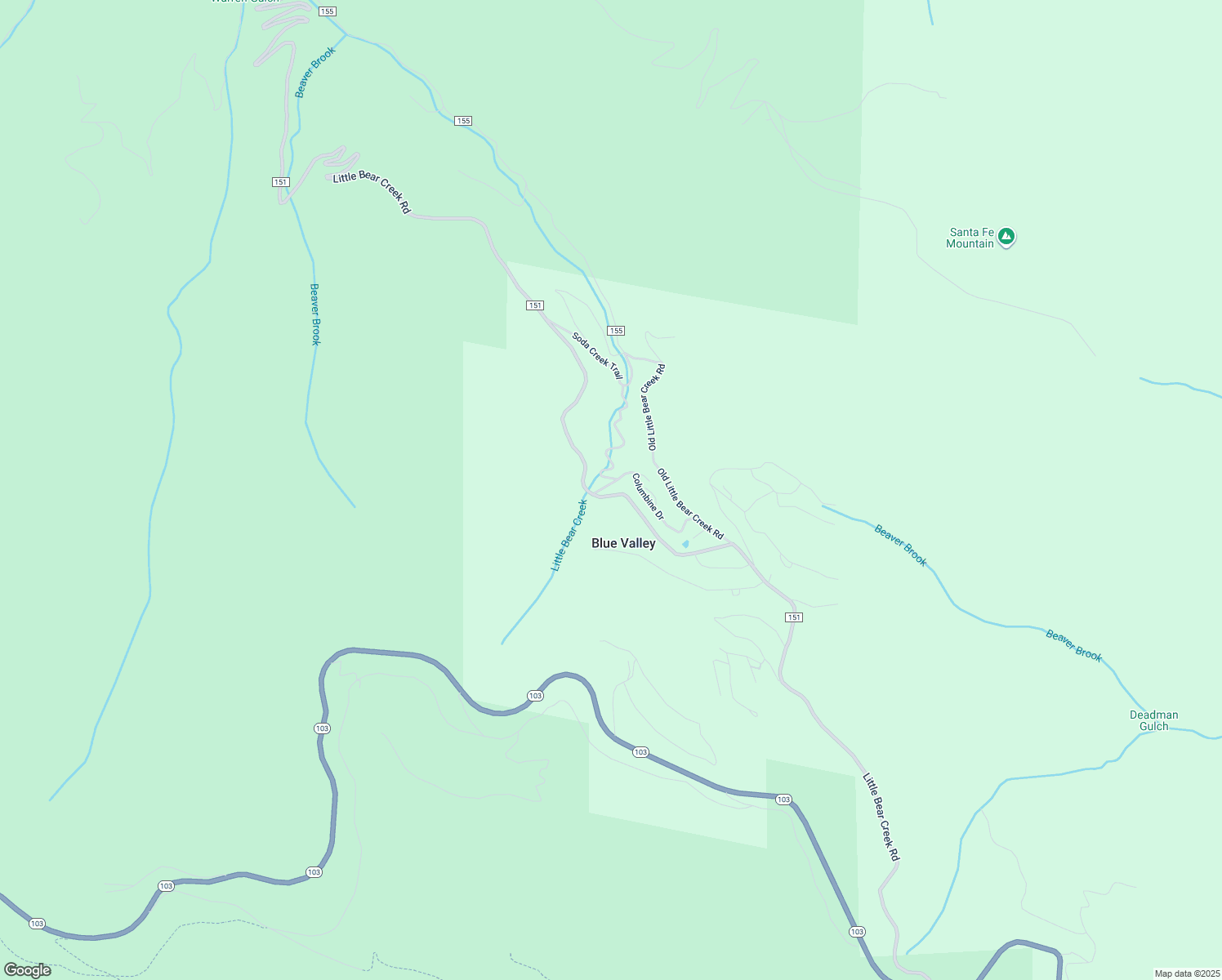 map of restaurants, bars, coffee shops, grocery stores, and more near 40 Columbine Drive in Idaho Springs