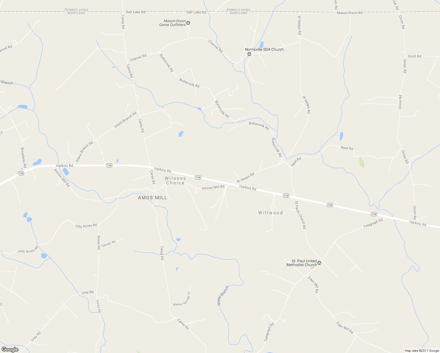 map of restaurants, bars, coffee shops, grocery stores, and more near 2204 Harkins Road in Pylesville