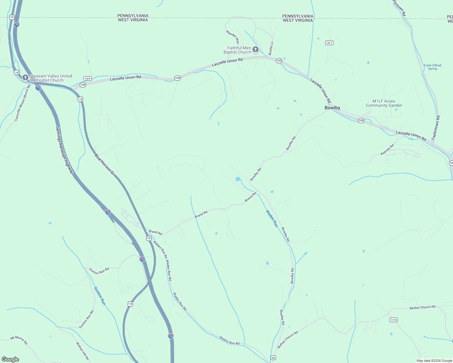 map of restaurants, bars, coffee shops, grocery stores, and more near 110 Regal Drive in Morgantown