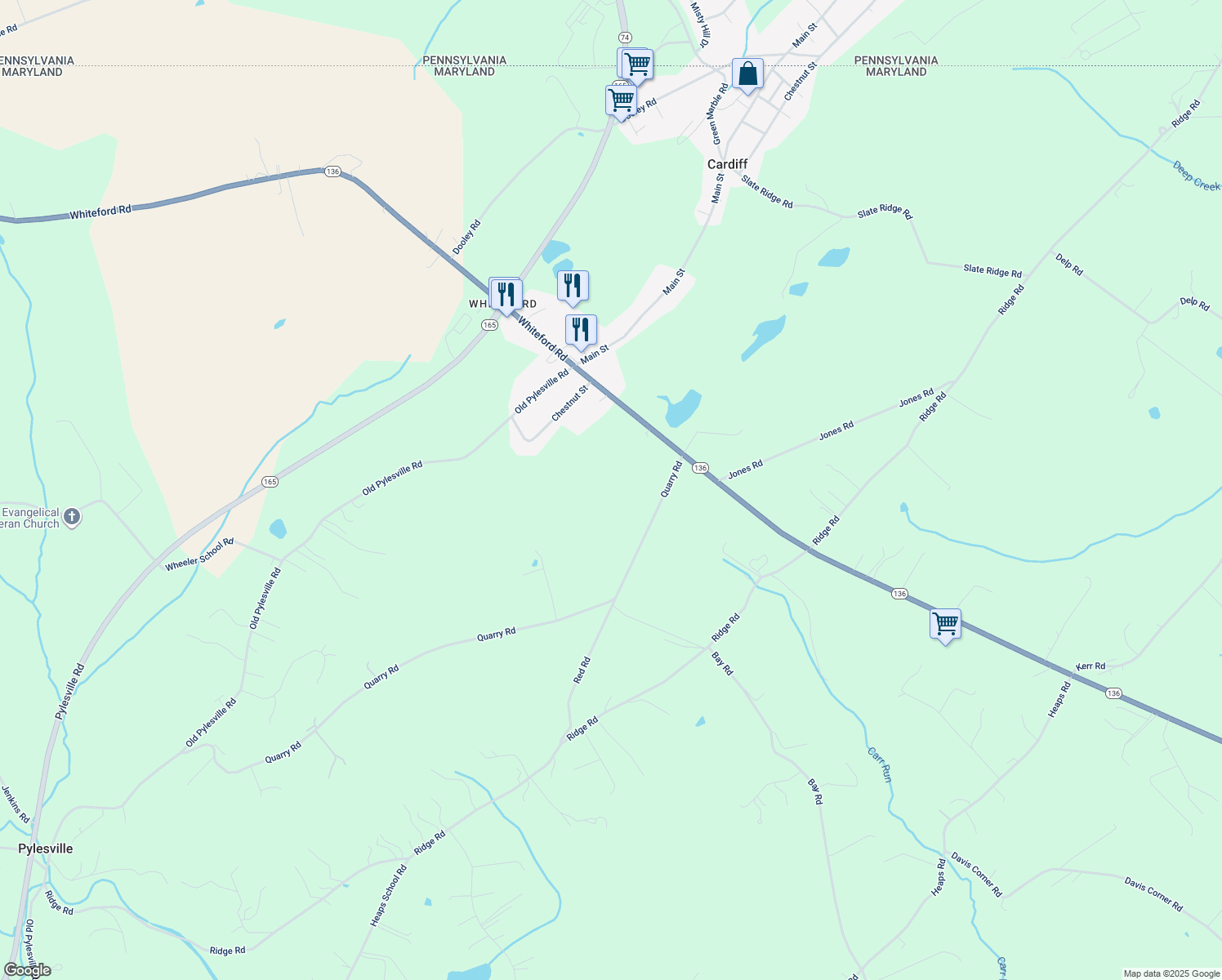 1436 Quarry Road, Whiteford MD Walk Score