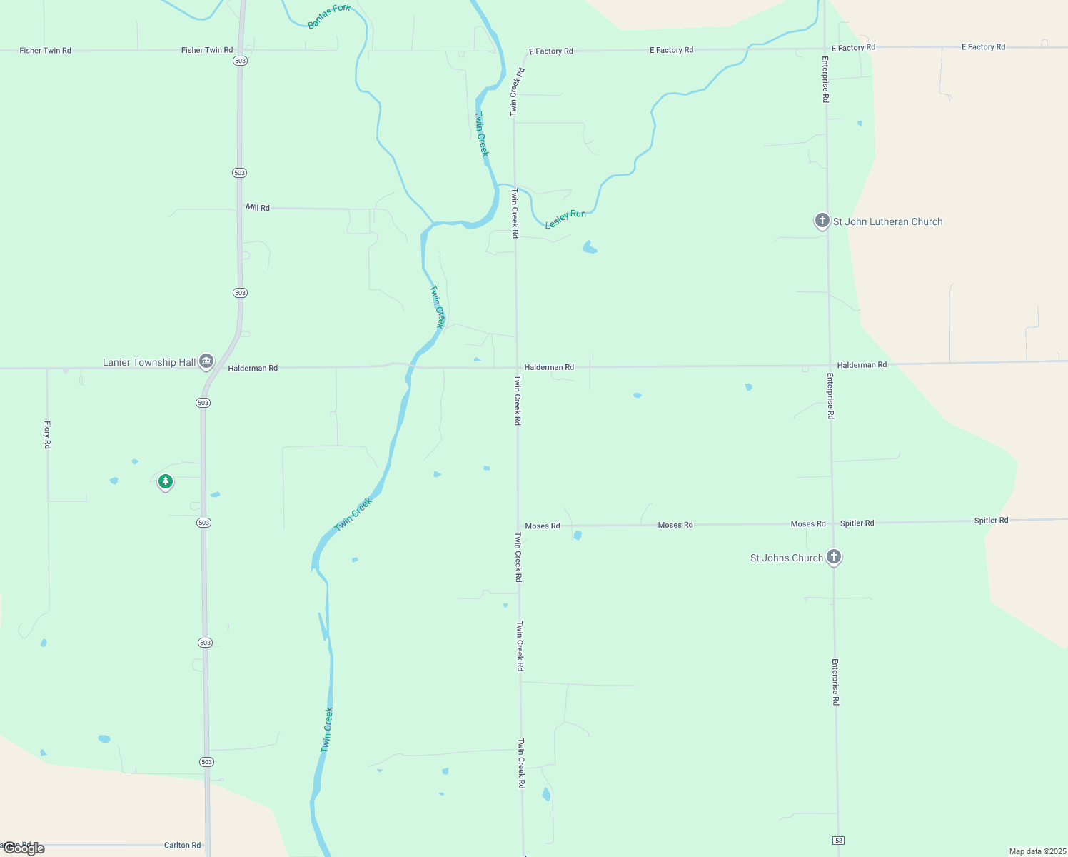 map of restaurants, bars, coffee shops, grocery stores, and more near 3218 Twin Creek Rd in West Alexandria