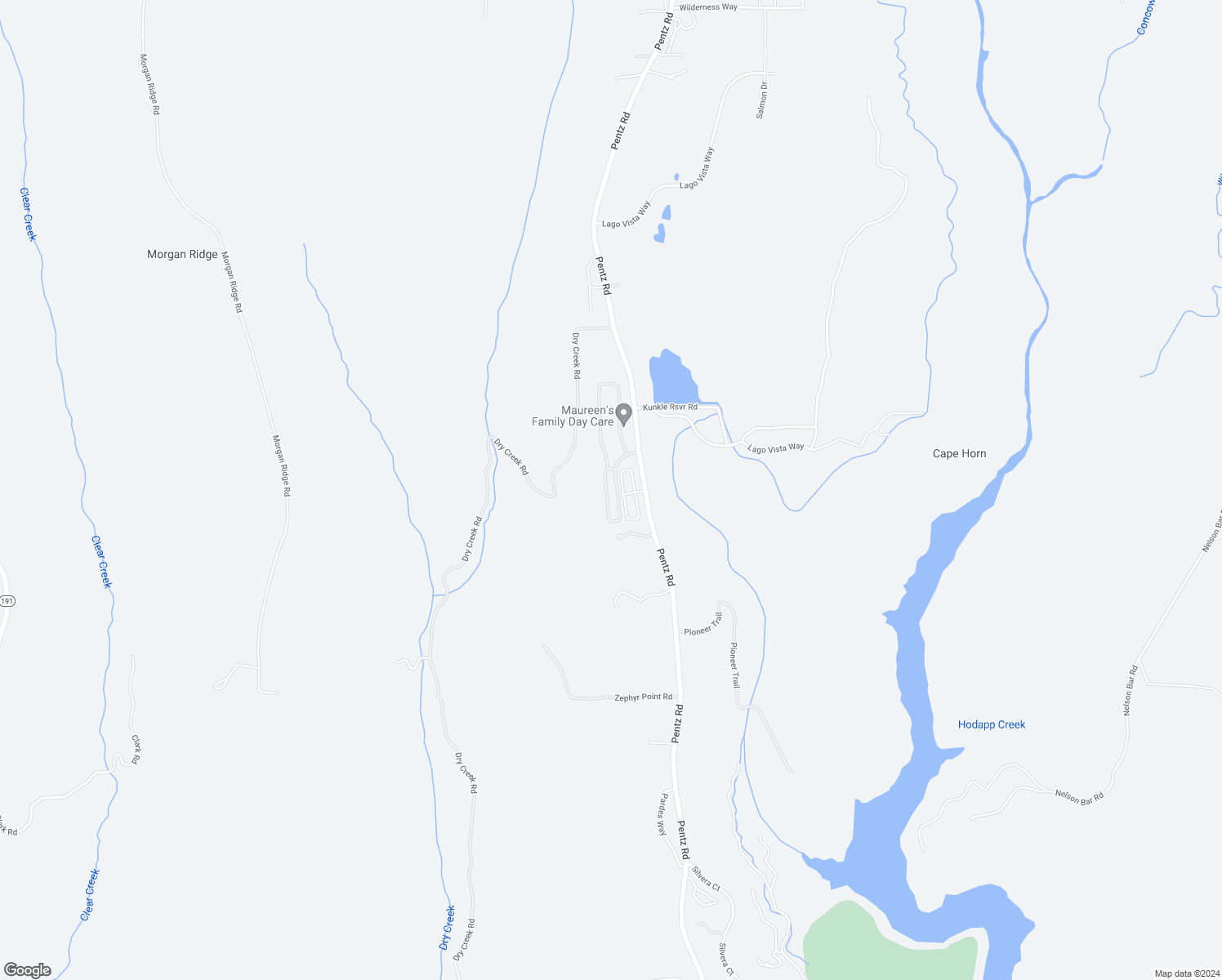 map of restaurants, bars, coffee shops, grocery stores, and more near 4451 Casa Sierra Vista in Paradise