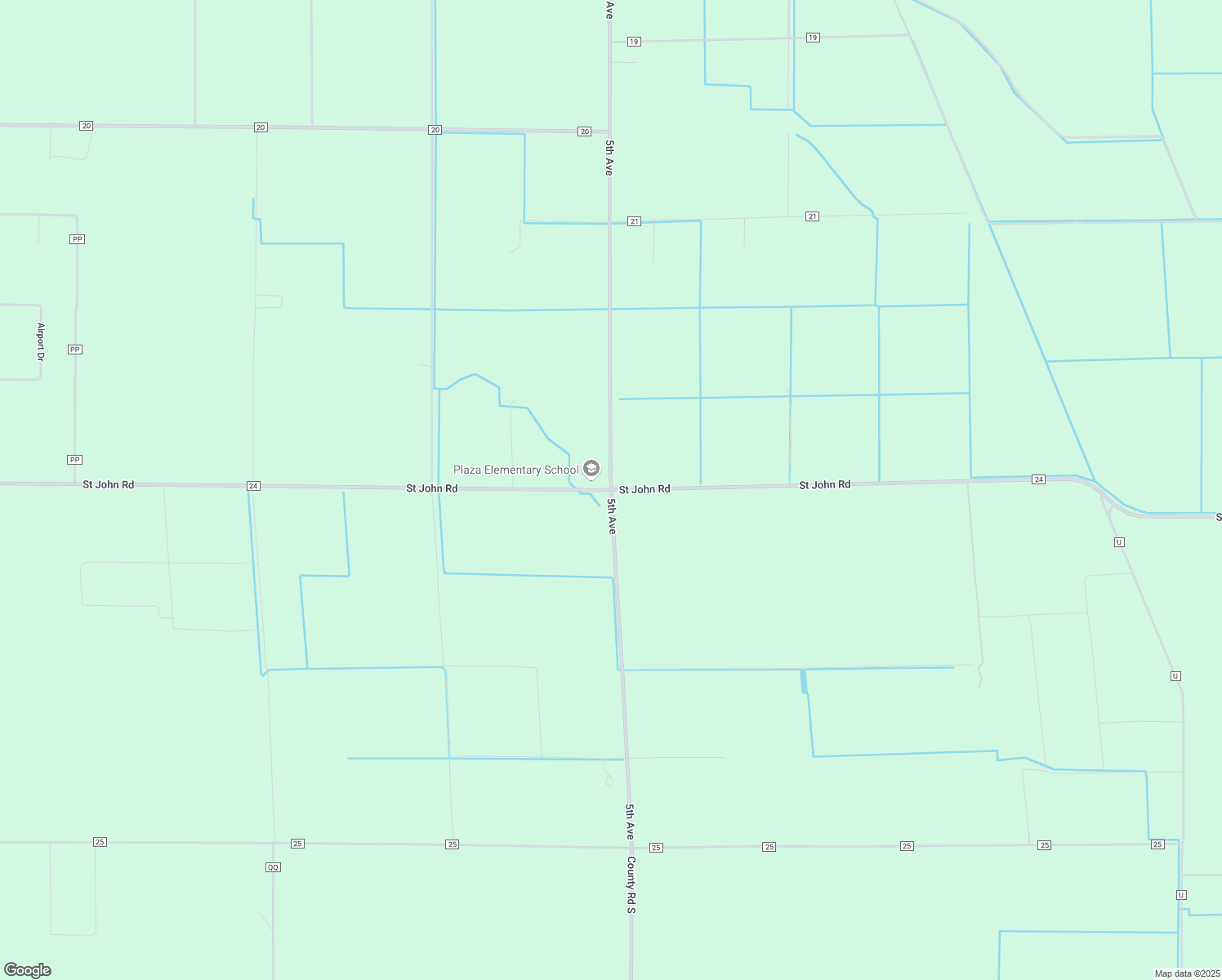 map of restaurants, bars, coffee shops, grocery stores, and more near County Road South in Orland