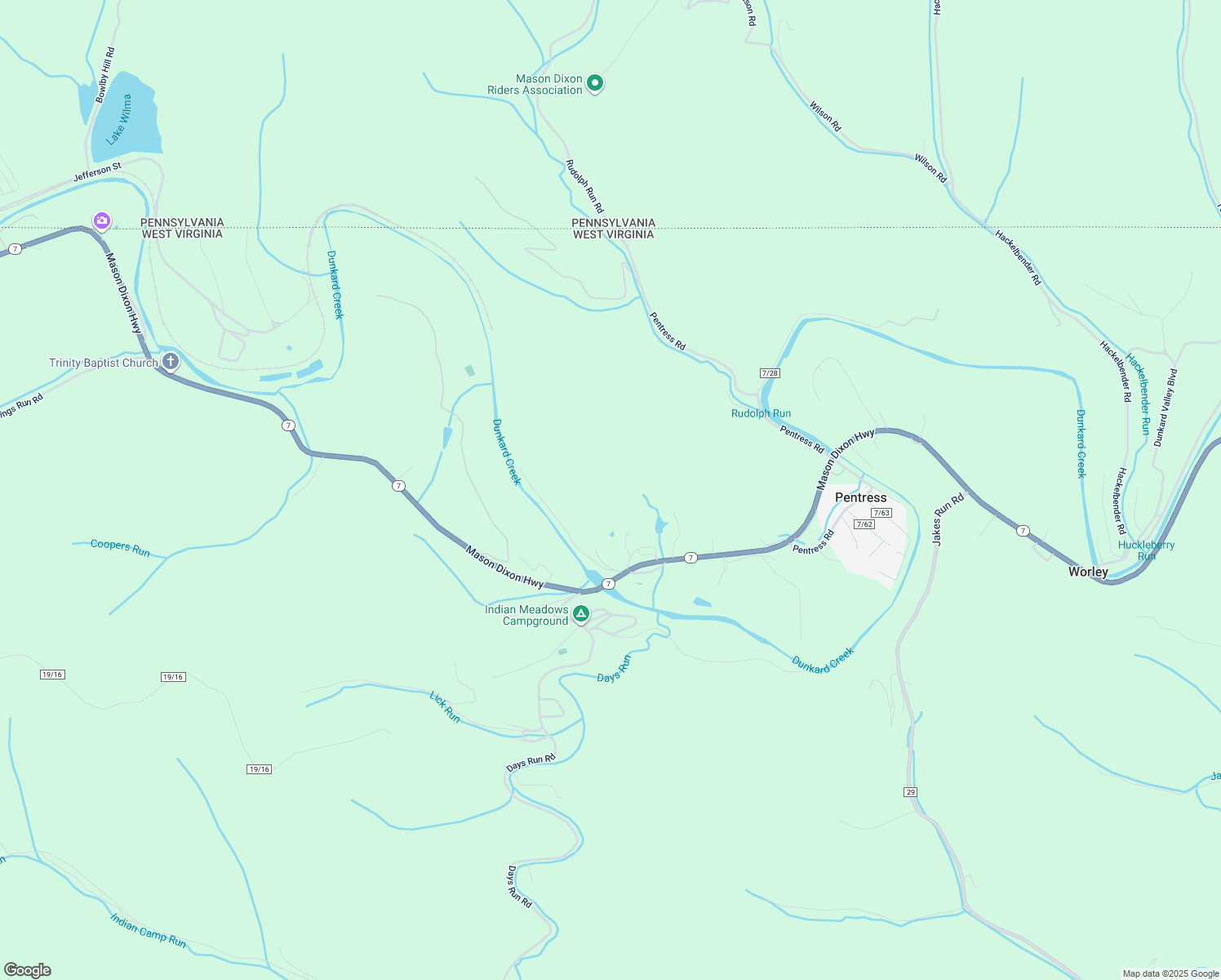 map of restaurants, bars, coffee shops, grocery stores, and more near in Pentress