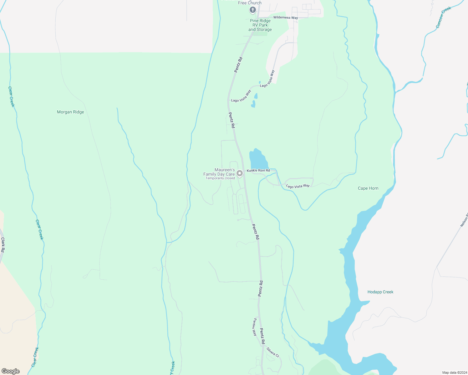 map of restaurants, bars, coffee shops, grocery stores, and more near 4525 Sierra Del Sol in Paradise