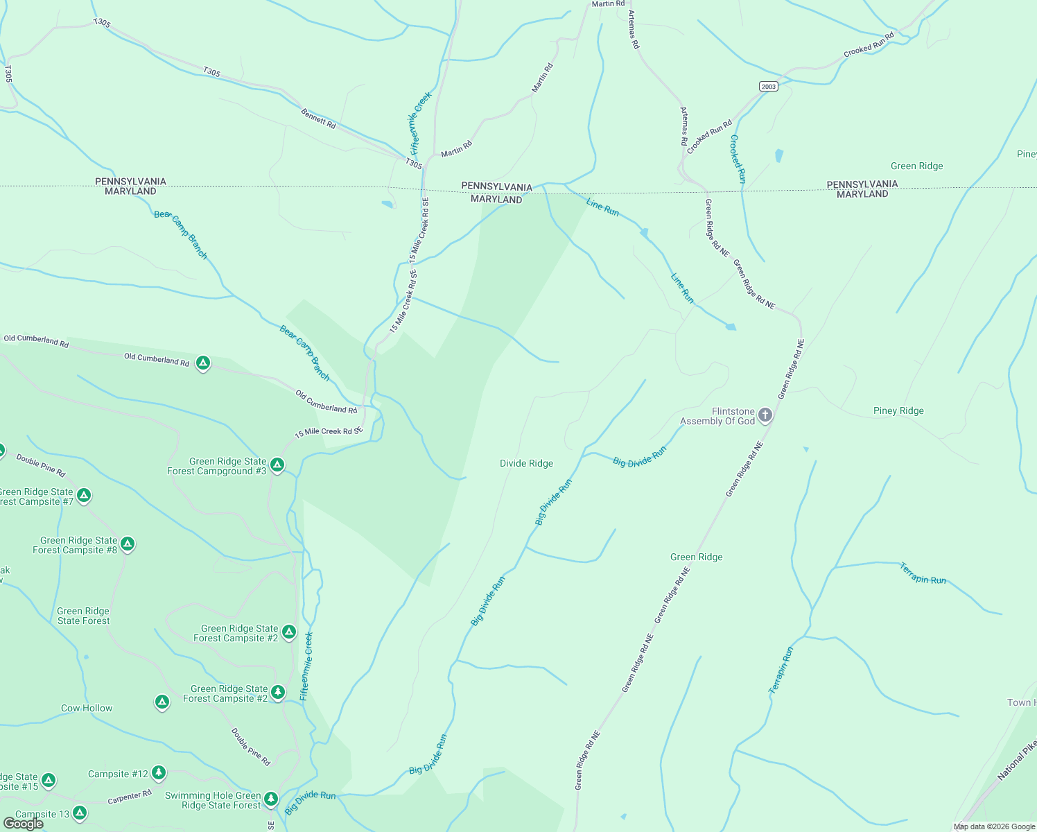map of restaurants, bars, coffee shops, grocery stores, and more near 13405 Crossover Road Northeast in Flintstone