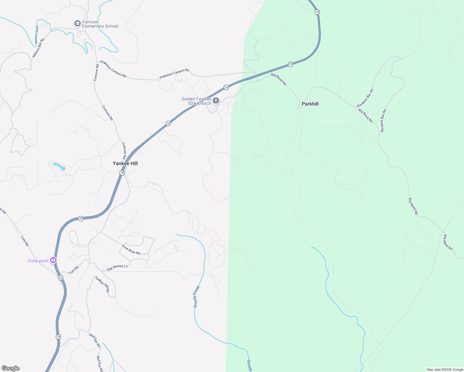 map of restaurants, bars, coffee shops, grocery stores, and more near 11200 Chalair Drive in Oroville