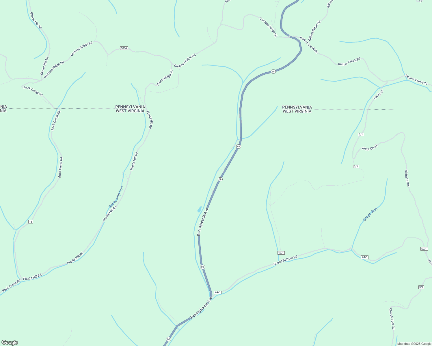 map of restaurants, bars, coffee shops, grocery stores, and more near 2953 Pennsylvania Avenue in Hundred