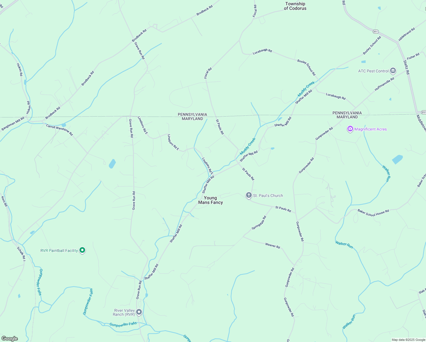 map of restaurants, bars, coffee shops, grocery stores, and more near 5100 Shaffer Mill Road in Manchester