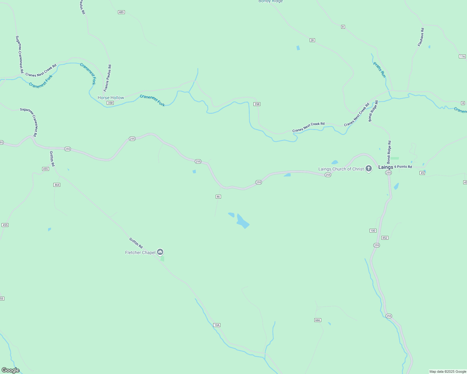 map of restaurants, bars, coffee shops, grocery stores, and more near 43766 Ohio 255 in Woodsfield