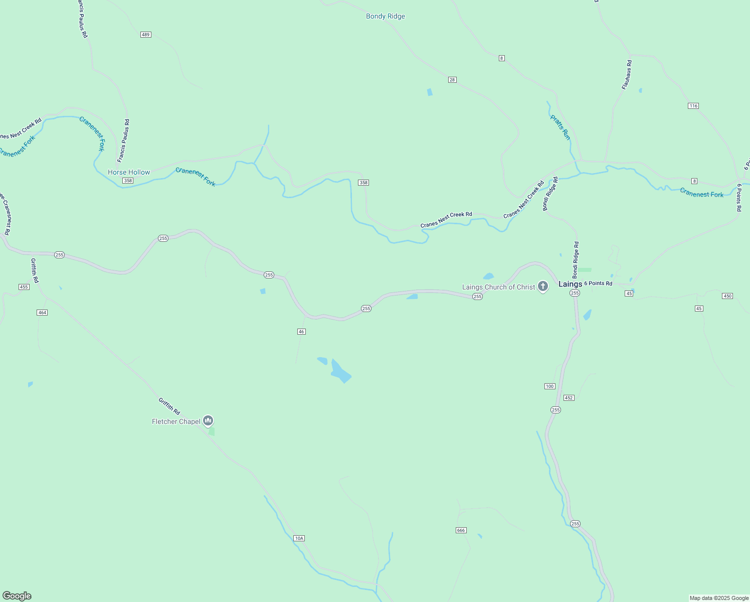 map of restaurants, bars, coffee shops, grocery stores, and more near 43766-43998 Highway 255 in Woodsfield
