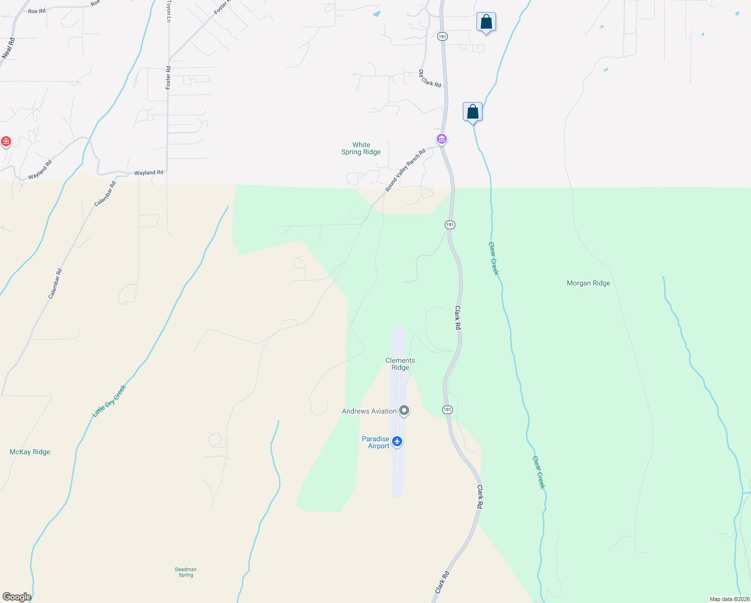 map of restaurants, bars, coffee shops, grocery stores, and more near 4620 Sandpiper Lane in Paradise