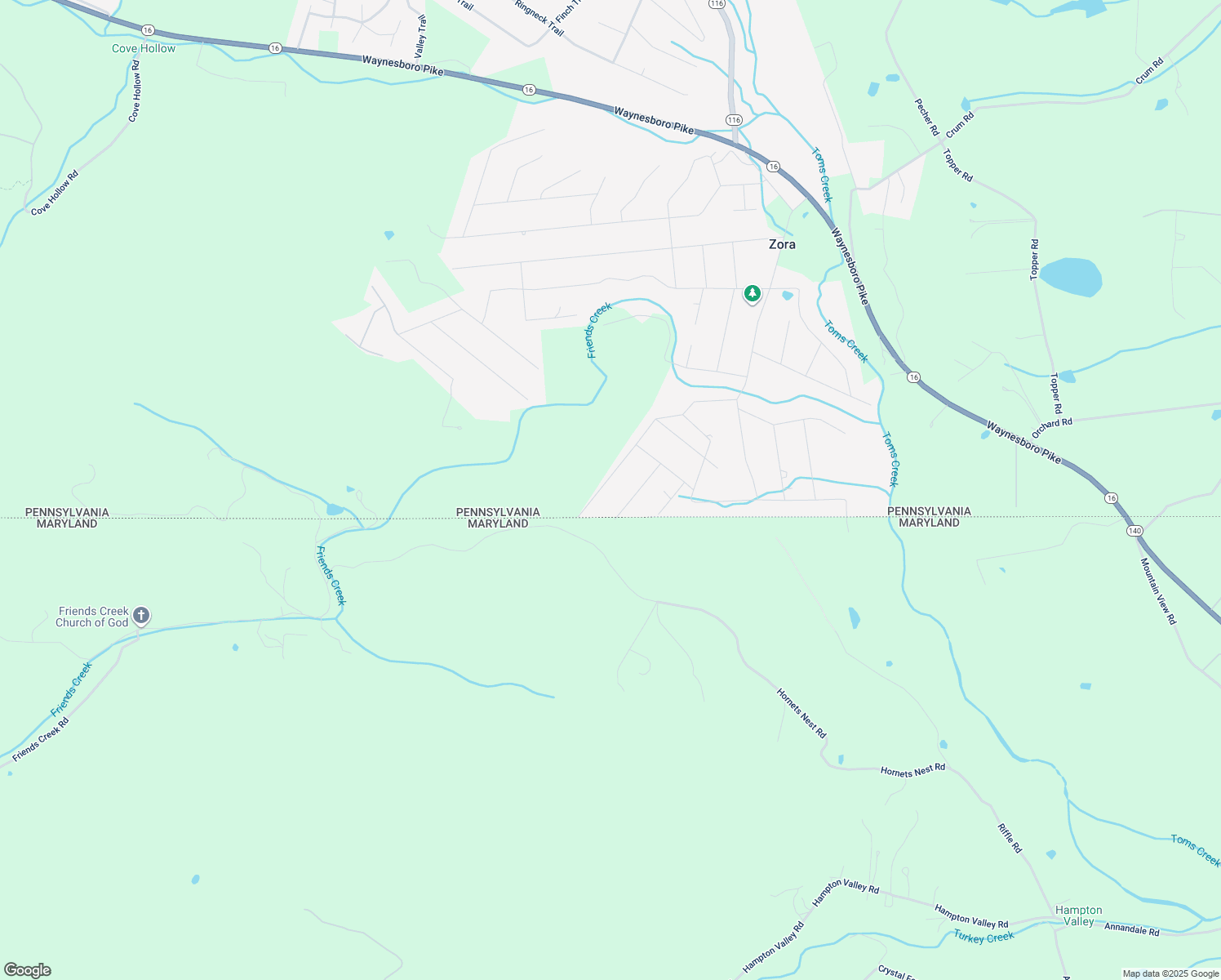 map of restaurants, bars, coffee shops, grocery stores, and more near 97 Toms Creek Trail in Fairfield