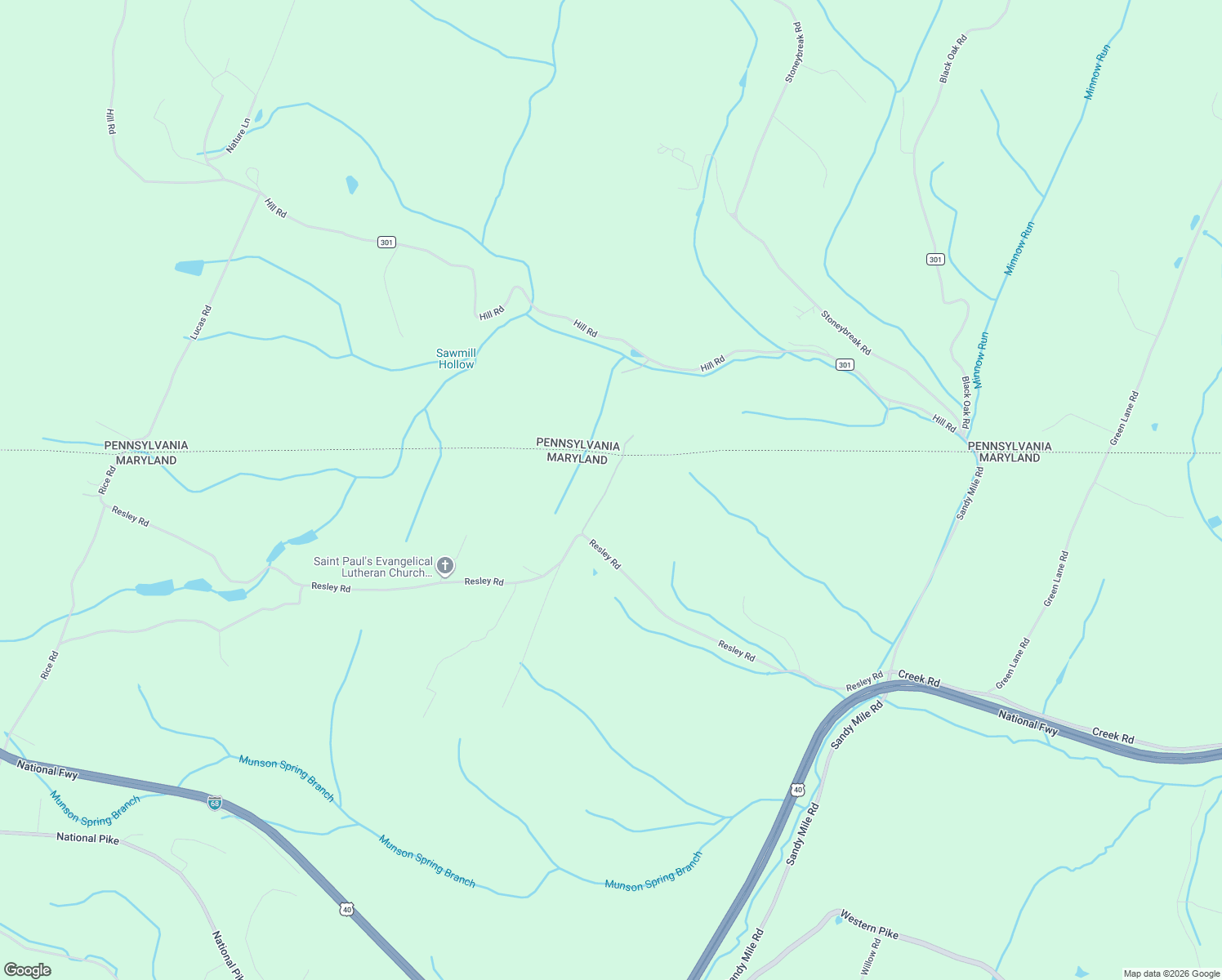 map of restaurants, bars, coffee shops, grocery stores, and more near 4014 Limekiln Road in Sharpsburg
