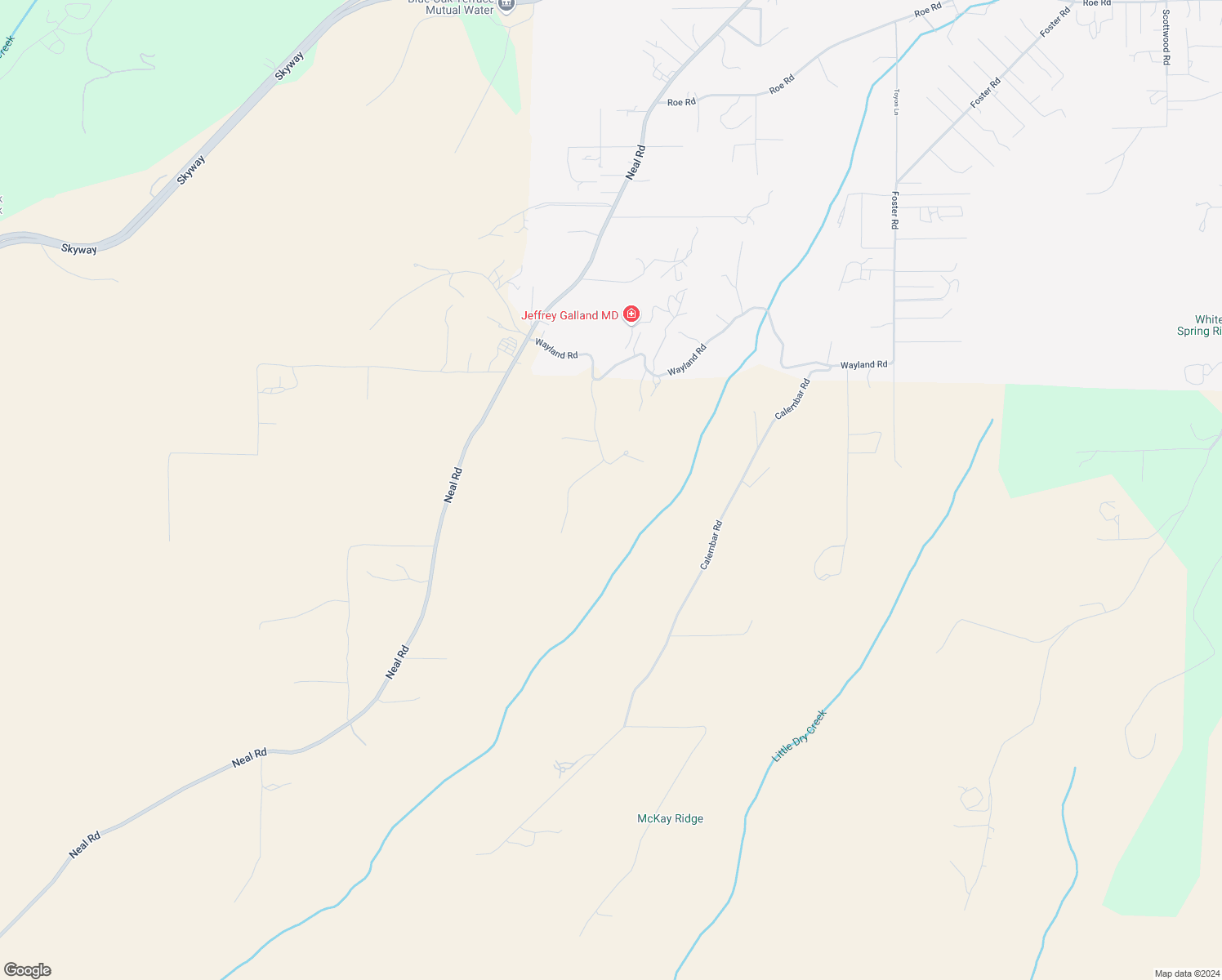 map of restaurants, bars, coffee shops, grocery stores, and more near 5027 Russell Drive in Paradise