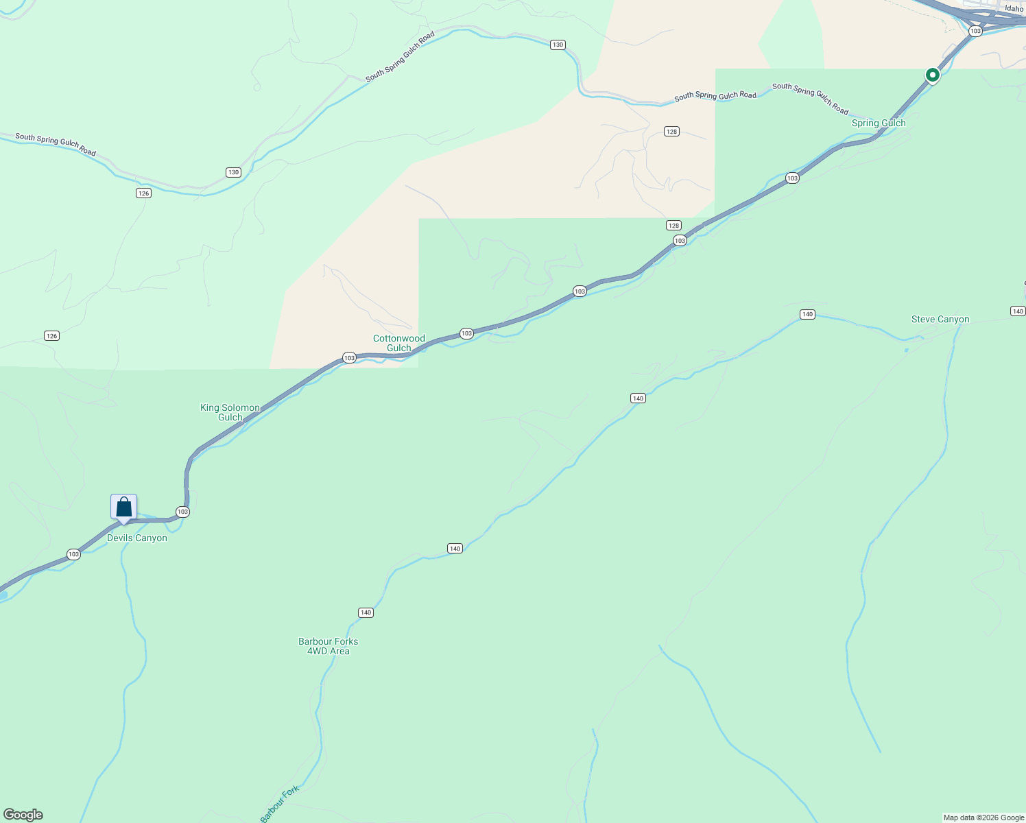 map of restaurants, bars, coffee shops, grocery stores, and more near 231 Rosebud Road in Idaho Springs