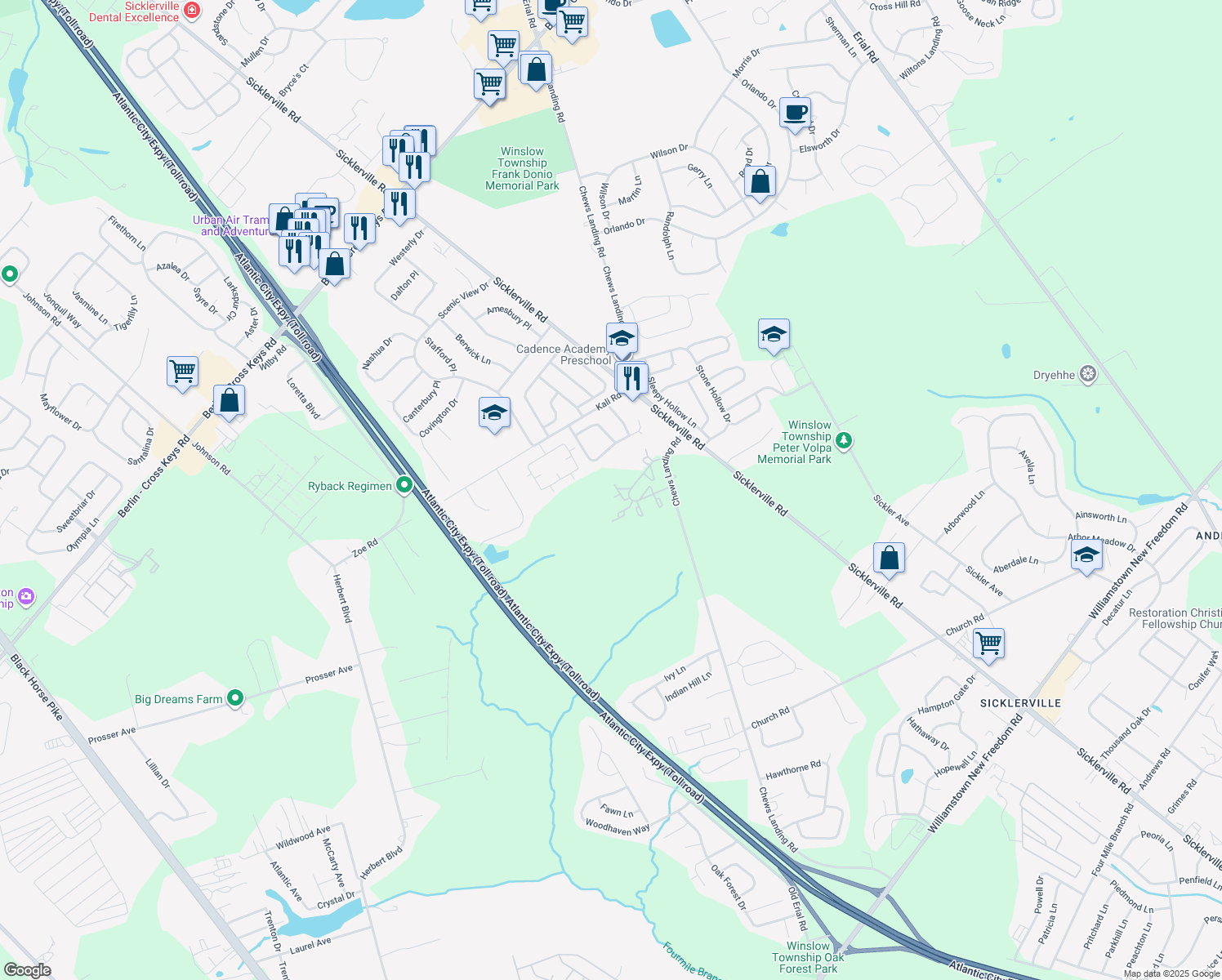 95 Kenwood Drive, Sicklerville NJ Walk Score