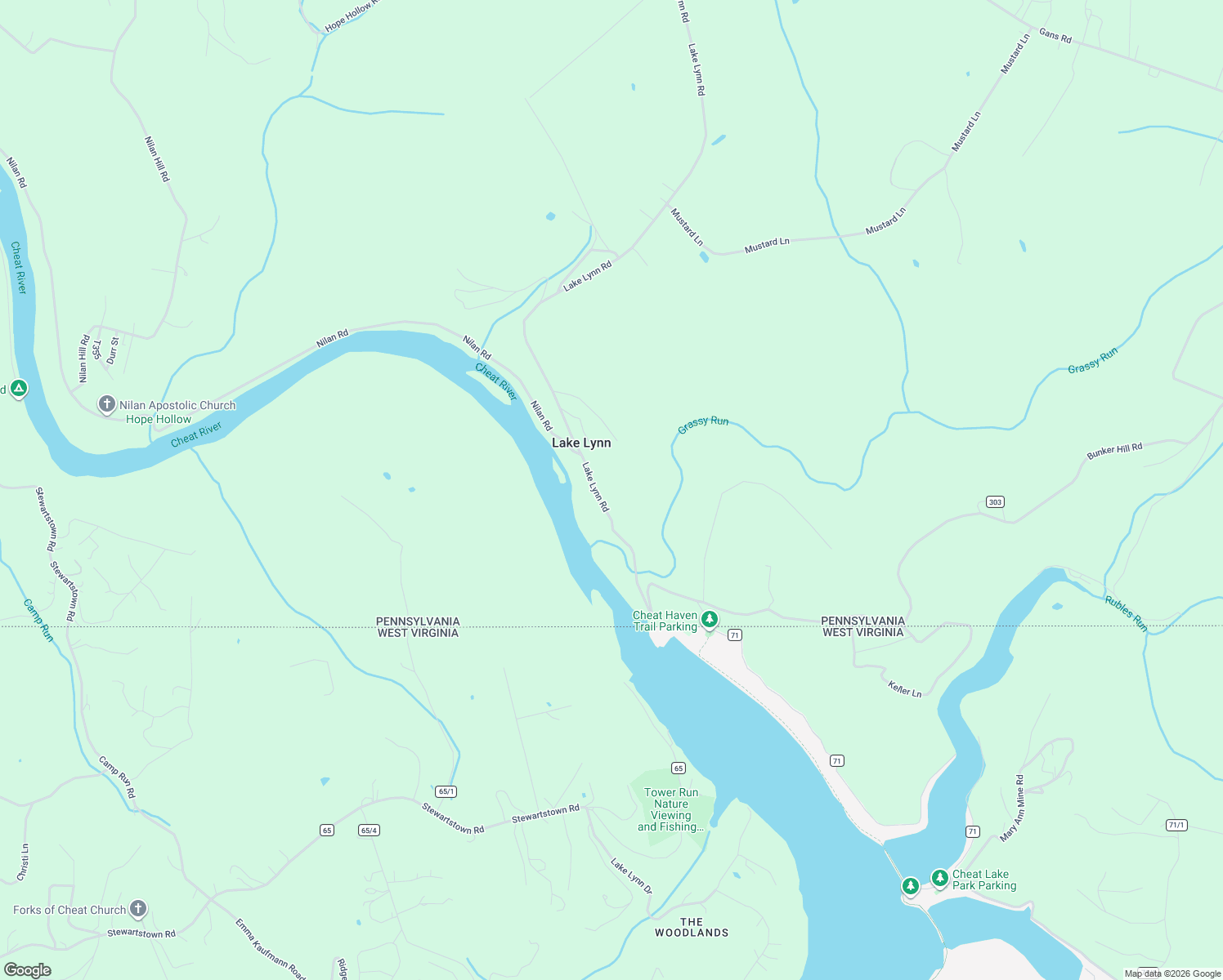 map of restaurants, bars, coffee shops, grocery stores, and more near 552 Lake Lynn Rd in Lake Lynn