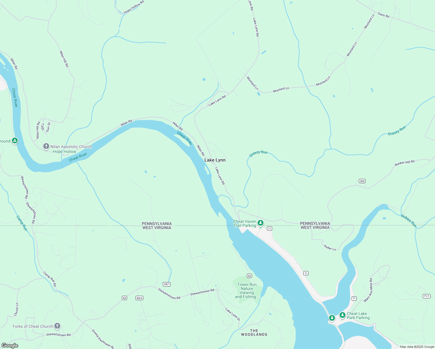 map of restaurants, bars, coffee shops, grocery stores, and more near 549 Lake Lynn Road in Lake Lynn