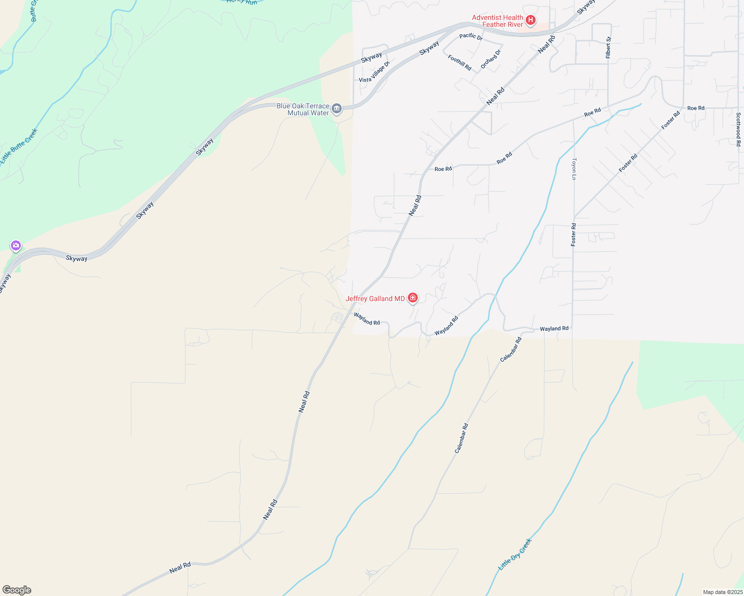 map of restaurants, bars, coffee shops, grocery stores, and more near 3340 Neal Road in Paradise