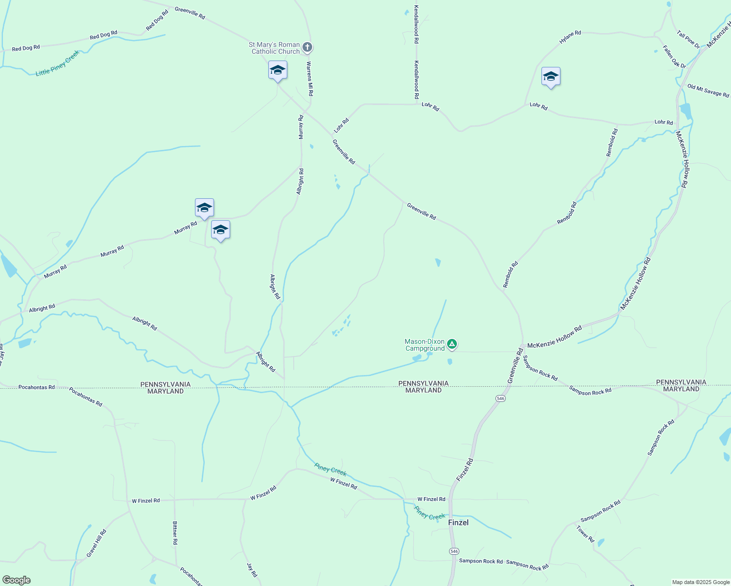 map of restaurants, bars, coffee shops, grocery stores, and more near 274 Hemlock Ln in Meyersdale