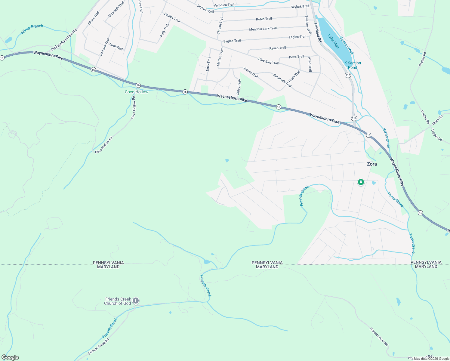 map of restaurants, bars, coffee shops, grocery stores, and more near 48 Oak Ridge Trail in Fairfield