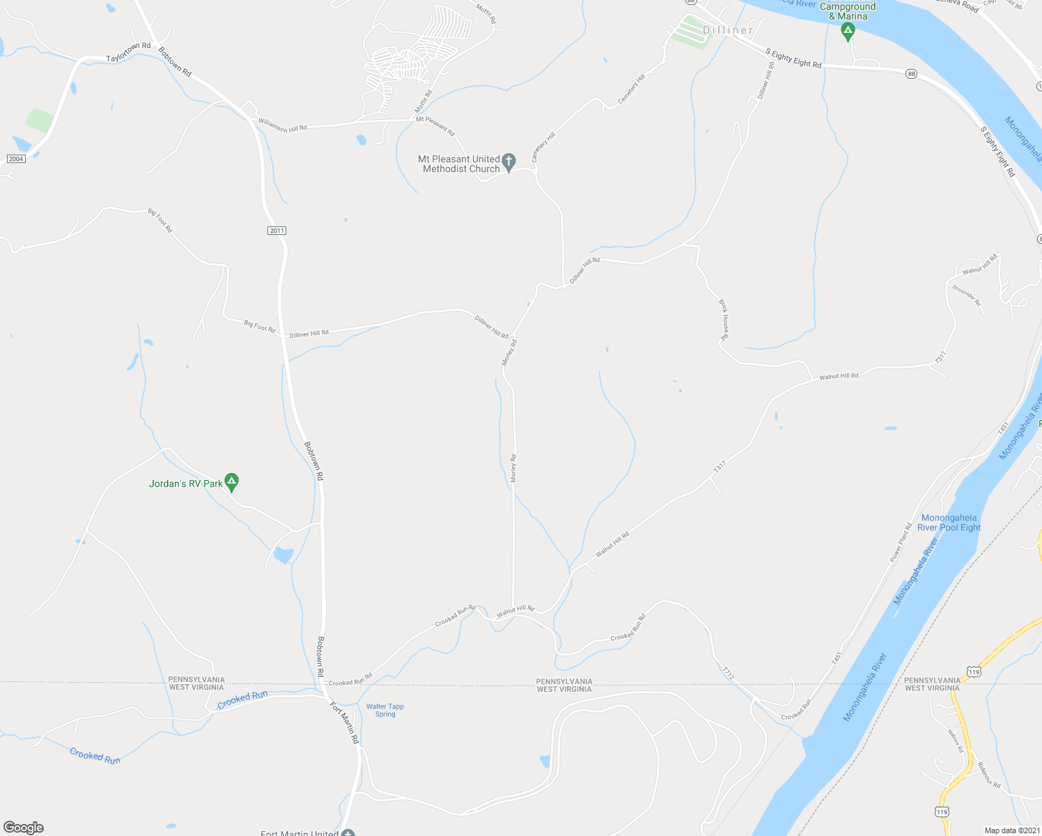 map of restaurants, bars, coffee shops, grocery stores, and more near 220 Morley Road in Dilliner