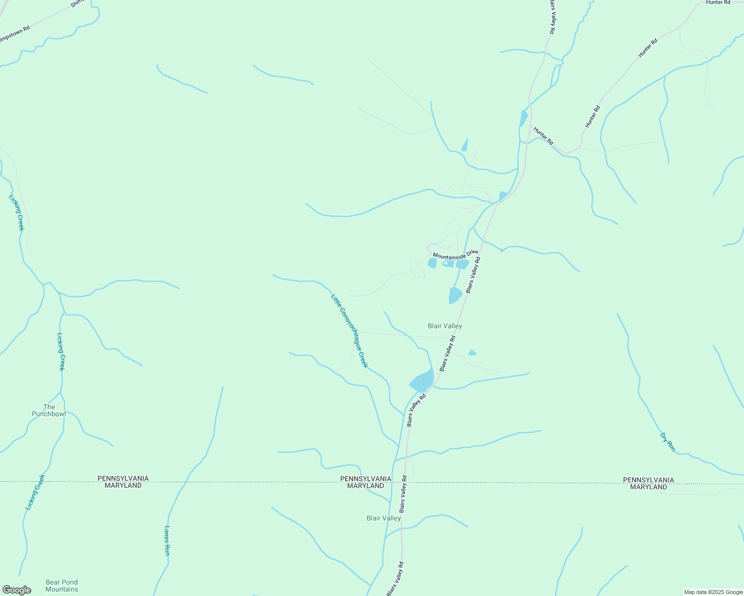 map of restaurants, bars, coffee shops, grocery stores, and more near 12112 North Mountain Drive in Mercersburg