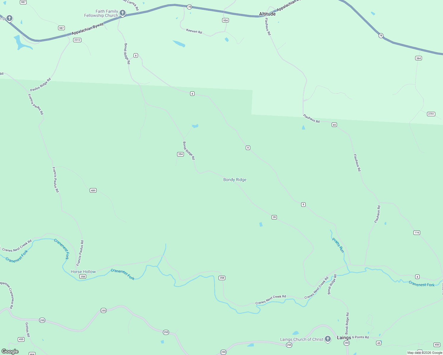 map of restaurants, bars, coffee shops, grocery stores, and more near 44475 Bondi Ridge Road in Woodsfield