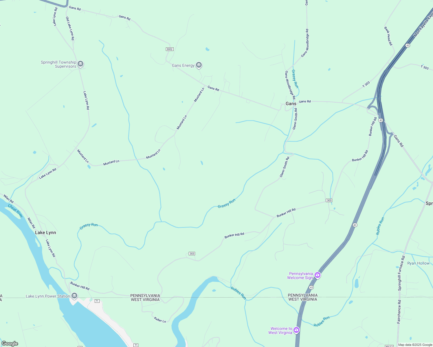 map of restaurants, bars, coffee shops, grocery stores, and more near in Lake Lynn