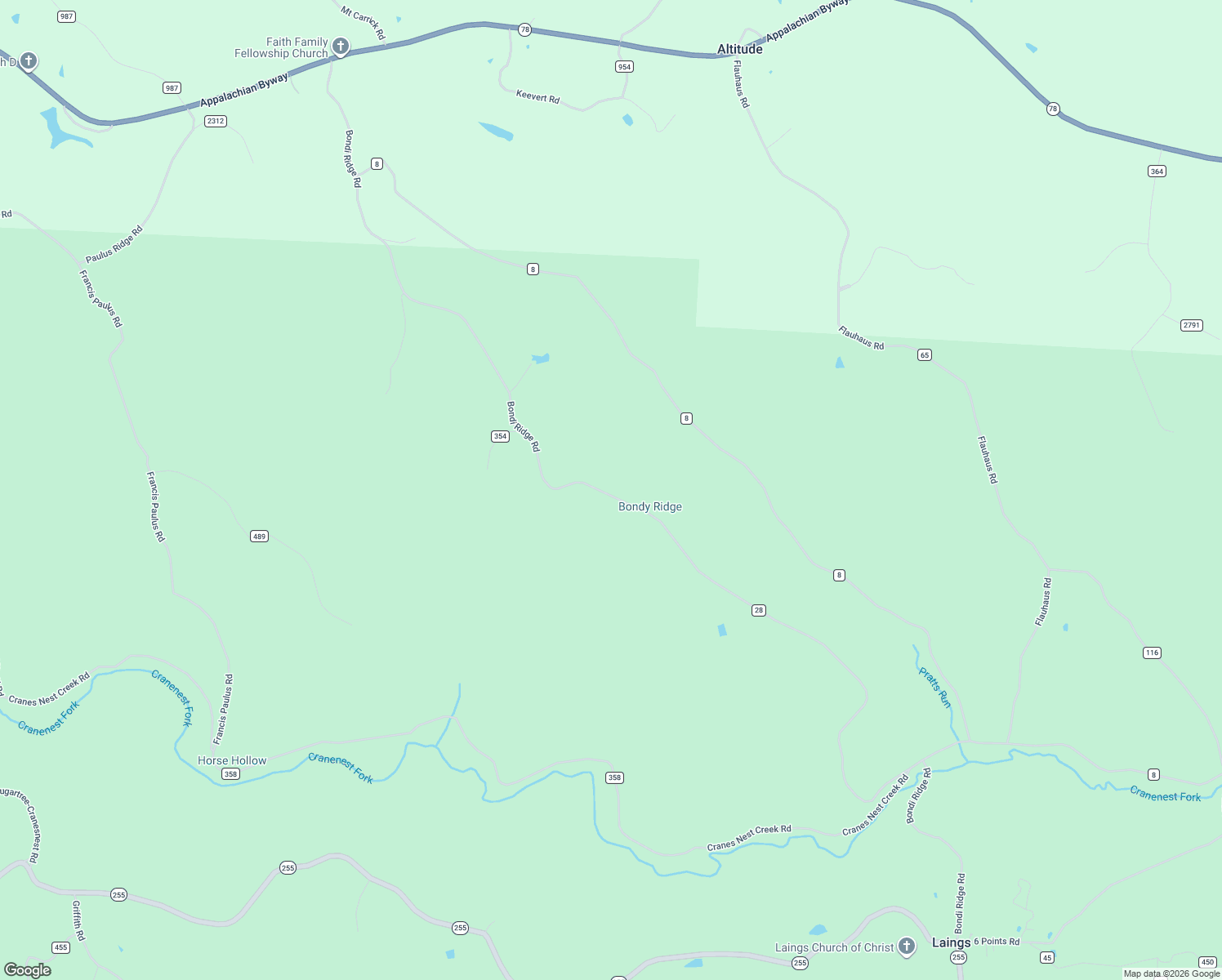 map of restaurants, bars, coffee shops, grocery stores, and more near 44475 Bondi Ridge Road in Woodsfield