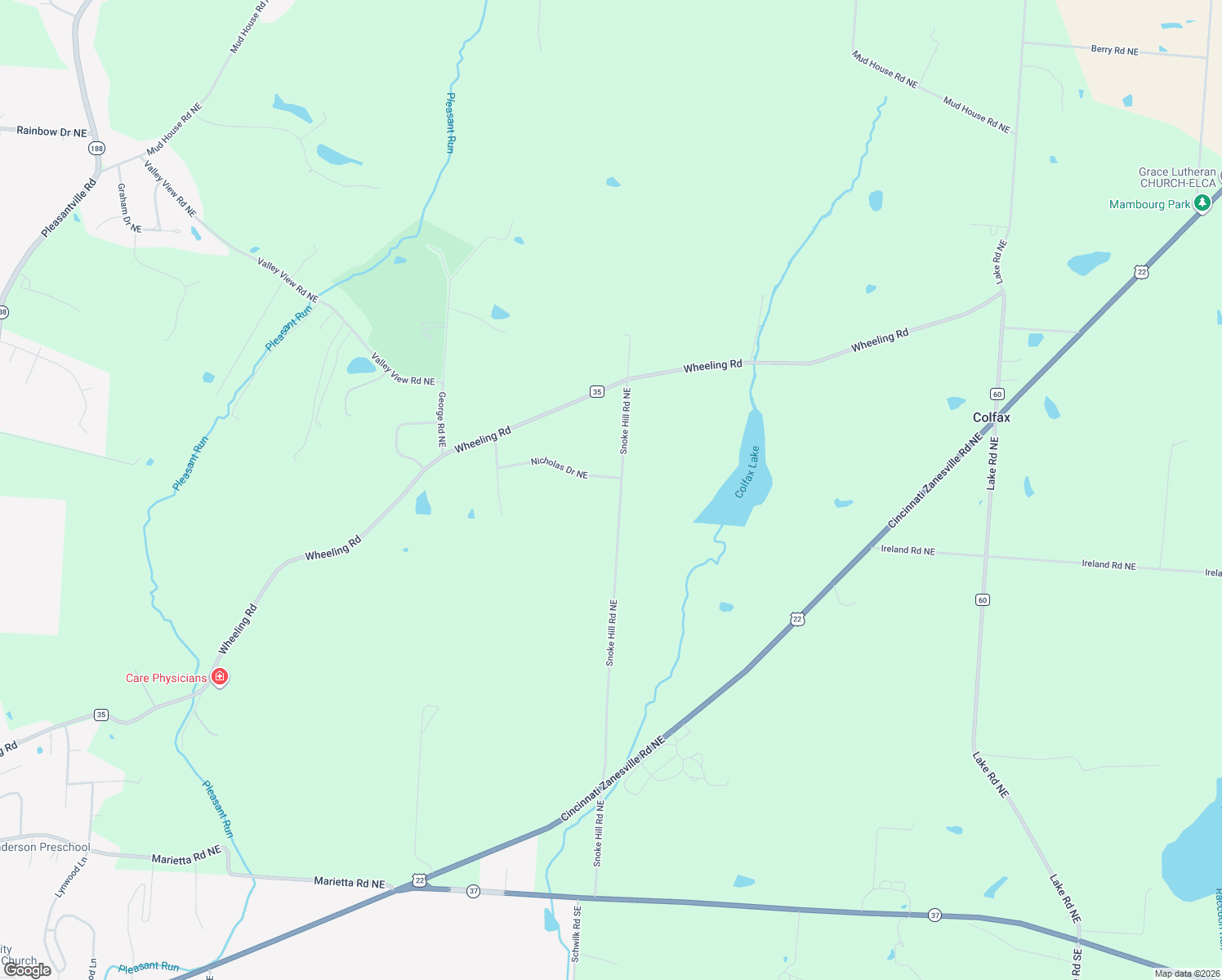 map of restaurants, bars, coffee shops, grocery stores, and more near 3969 Nicholas Drive Northeast in Lancaster