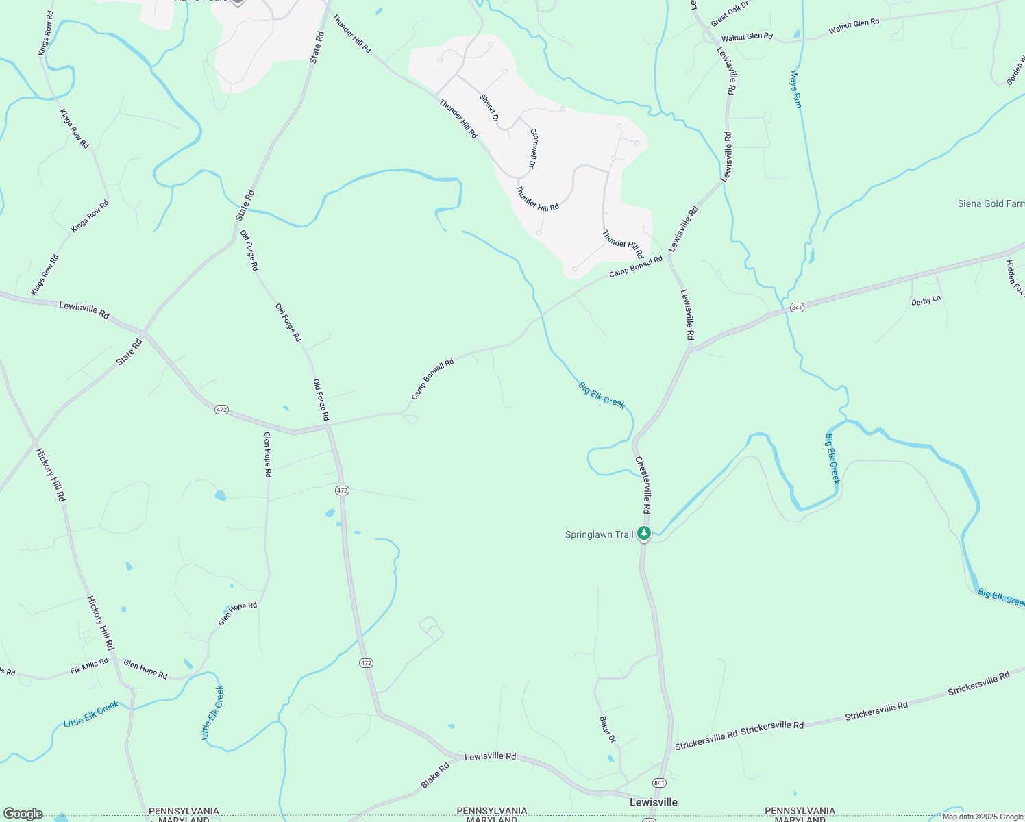 map of restaurants, bars, coffee shops, grocery stores, and more near 143 Camp Bonsall Road in Oxford