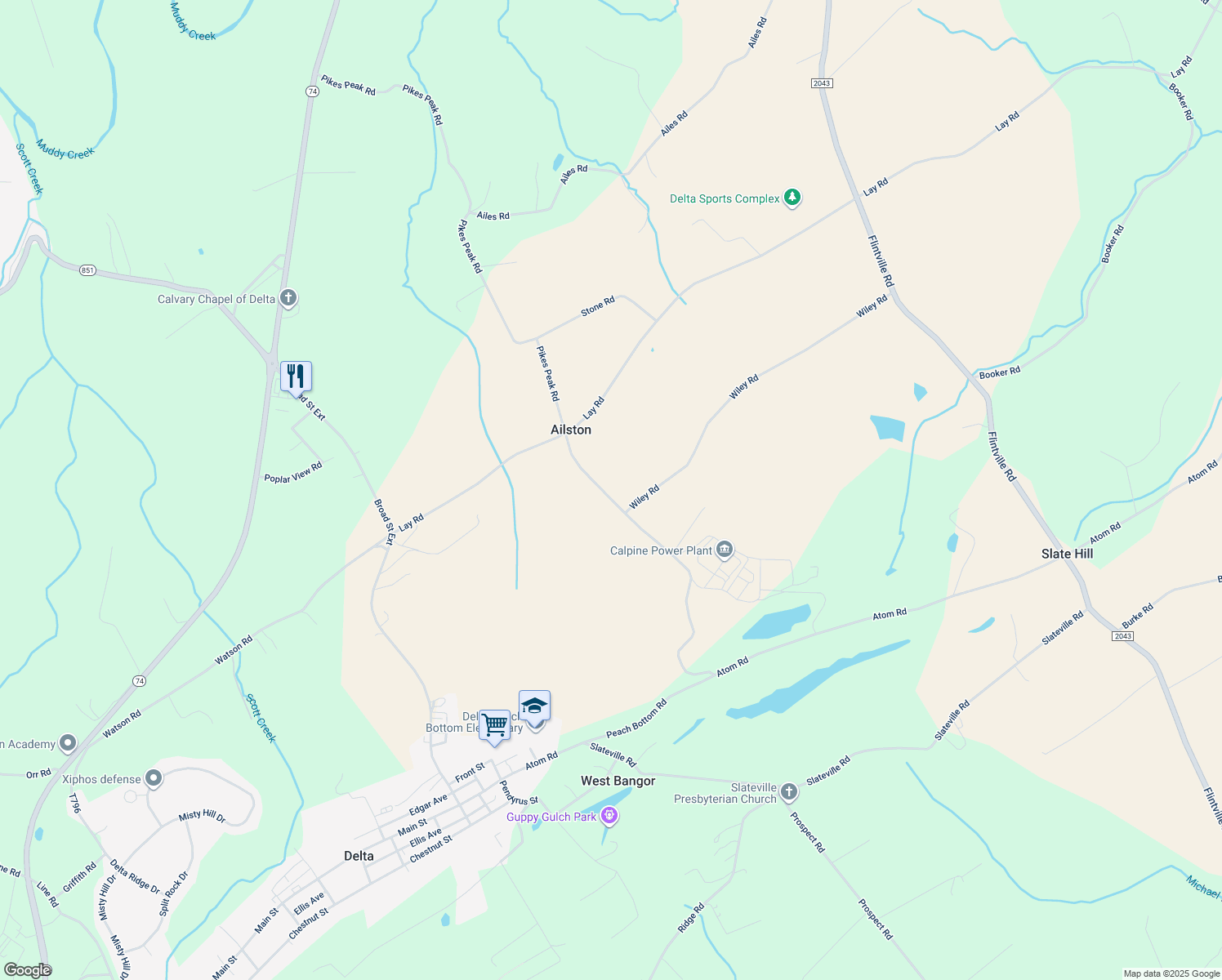map of restaurants, bars, coffee shops, grocery stores, and more near 861 Pikes Peak Road in Delta