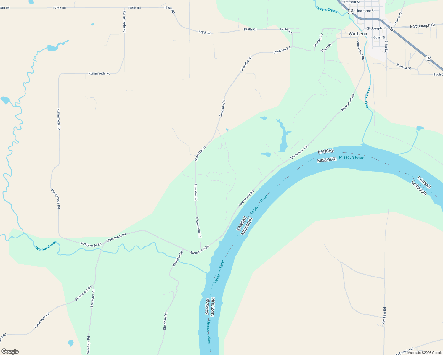map of restaurants, bars, coffee shops, grocery stores, and more near in Wathena