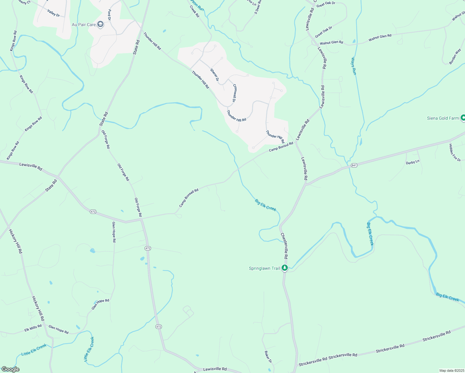 map of restaurants, bars, coffee shops, grocery stores, and more near 123 Camp Bonsall Road in Oxford